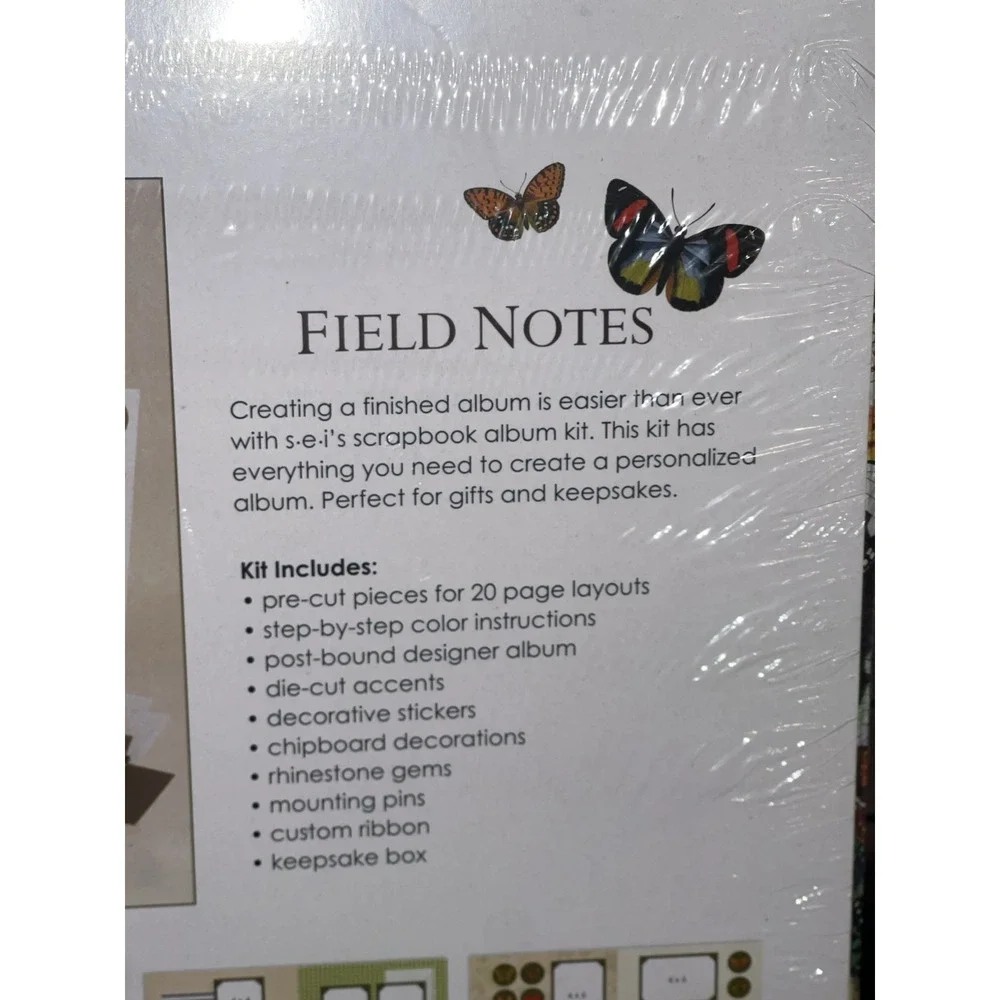 Field of Notes Scrapbook Album Kit New New Sealed